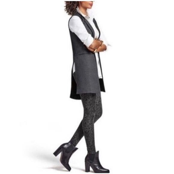 Cabi Black High Slit Sleeveless High Low Duster Vest Women's Medium - Picture 1 of 8